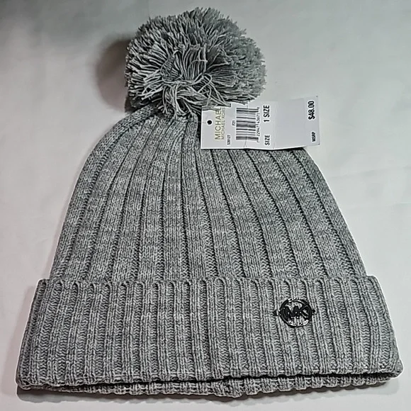Michael Kors Cable Knit Pom Beanie Hat - Picture 3 of 8
